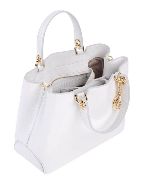 michael kors white tote bag|small white michael kors bag.